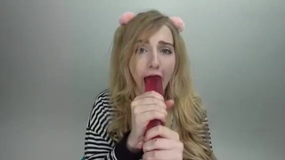 Oral Gagging Dildo Deepthroat Bad Dragon GIF